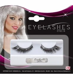 Halloweenaccessoires Oogwimpers Zwart Sterrenstof -HalloweenkledingVerkoop halloweenaccessoires oogwimpers zwart sterrenstof 3