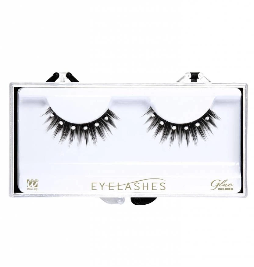 Halloweenaccessoires Oogwimpers Zwartpuntig Met Strass 3 Halloweenaccessoires Oogwimpers Zwartpuntig Met Strass - Afbeelding 3