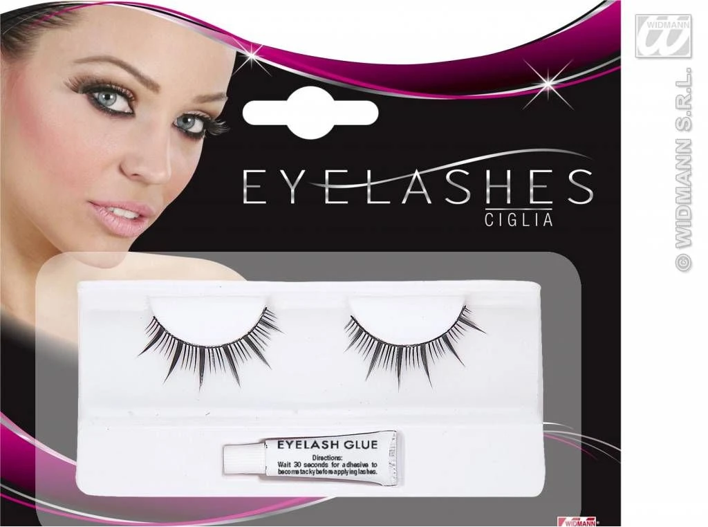 Halloweenaccessoires Oogwimperszwart Met Lange Punten 3 Halloweenaccessoires Oogwimperszwart Met Lange Punten - Afbeelding 3