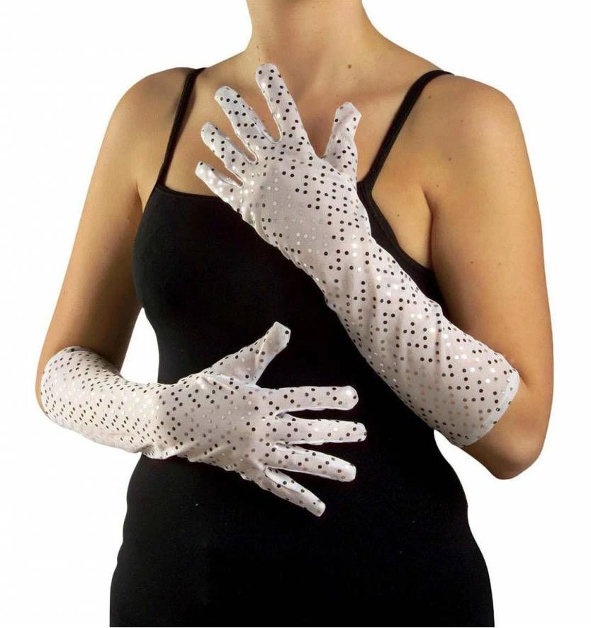 Halloweenaccessoires Pailletten Handschoenen Goud/zilver 6 Halloweenaccessoires Pailletten Handschoenen Goud/zilver - Afbeelding 6