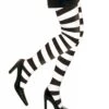Halloweenaccessoires Panty Zwart/wit Gestreept