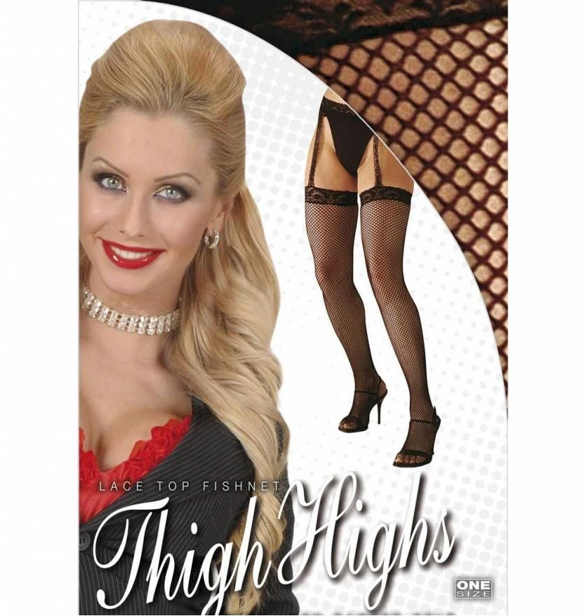 Halloweenaccessoires Pantyzwart Kant Hoge Top Met Kouseband 2 Halloweenaccessoires Pantyzwart Kant Hoge Top Met Kouseband - Afbeelding 2