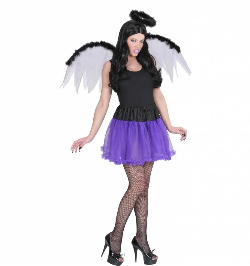 Halloweenaccessoires Petticoat Zwart/paars 2 Halloweenaccessoires Petticoat Zwart/paars - Afbeelding 2
