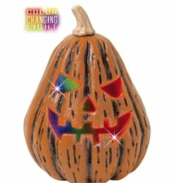 Halloweenaccessoires Pompoen Peervorm Veranderend Licht 17x23cm
