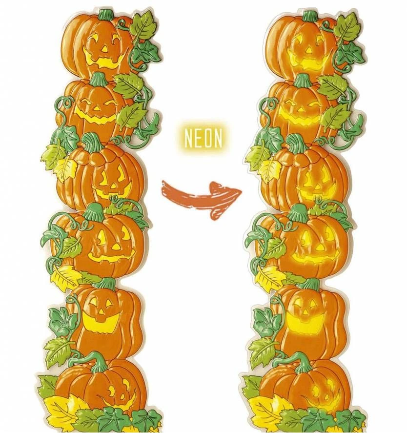 Halloweenaccessoires Pompoen Verticale Decoratie 41x132cm 1 Halloweenaccessoires Pompoen Verticale Decoratie 41x132cm