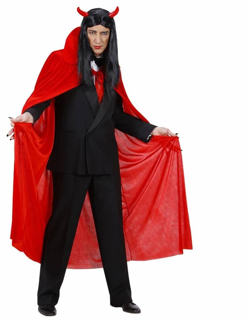 Halloweenaccessoires Rode Cape Fluweel 145cm 1 Halloweenaccessoires Rode Cape Fluweel 145cm