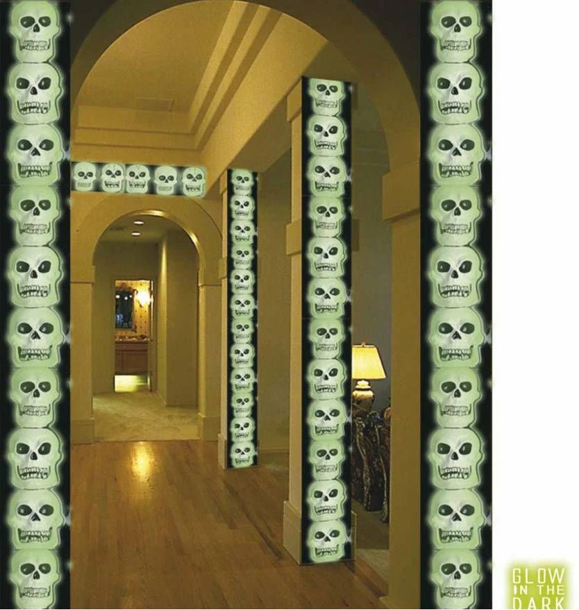 Halloweenaccessoires Schedeldecoratie 3dvertikaal 20x50cm 2 Halloweenaccessoires Schedeldecoratie 3dvertikaal 20x50cm - Afbeelding 2