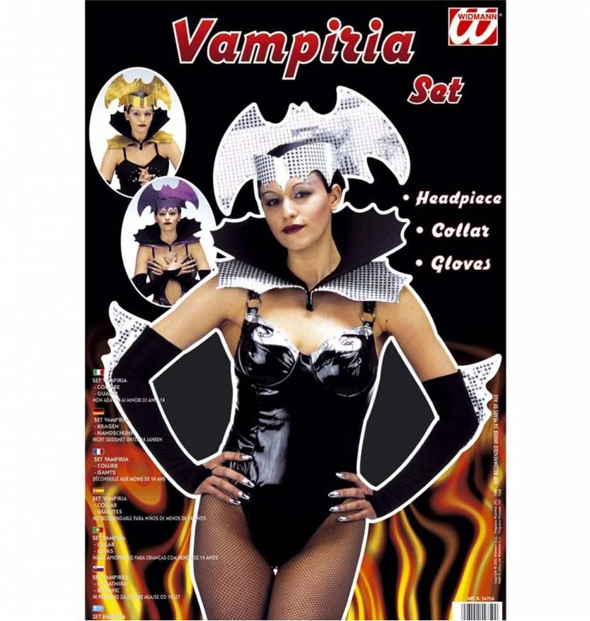 Halloweenaccessoires Set Vampiria 2 Halloweenaccessoires Set Vampiria - Afbeelding 2