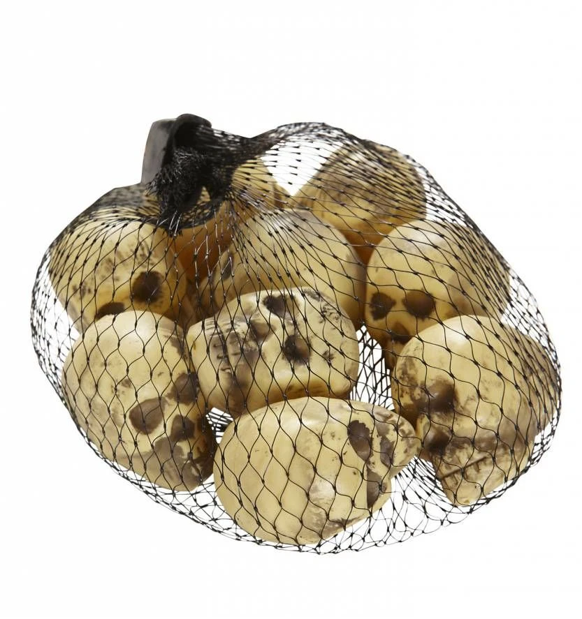 Halloweenaccessoires Set Van 9 Schedels In Een Zak 1 Halloweenaccessoires Set Van 9 Schedels In Een Zak