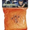 Halloweenaccessoires Spinnenweb Oranje 100 Gram Met 5 Spinnen