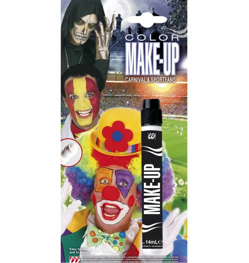 Halloweenaccessoires Sportfan Aanbrengstift Wit 2 Halloweenaccessoires Sportfan Aanbrengstift Wit - Afbeelding 2