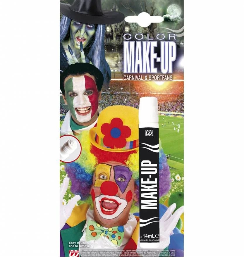 Halloweenaccessoires Sportfan Aanbrengstift Wit 1 Halloweenaccessoires Sportfan Aanbrengstift Wit