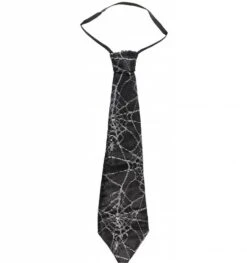 Halloweenaccessoires Stropdas Spinneweb 45cm