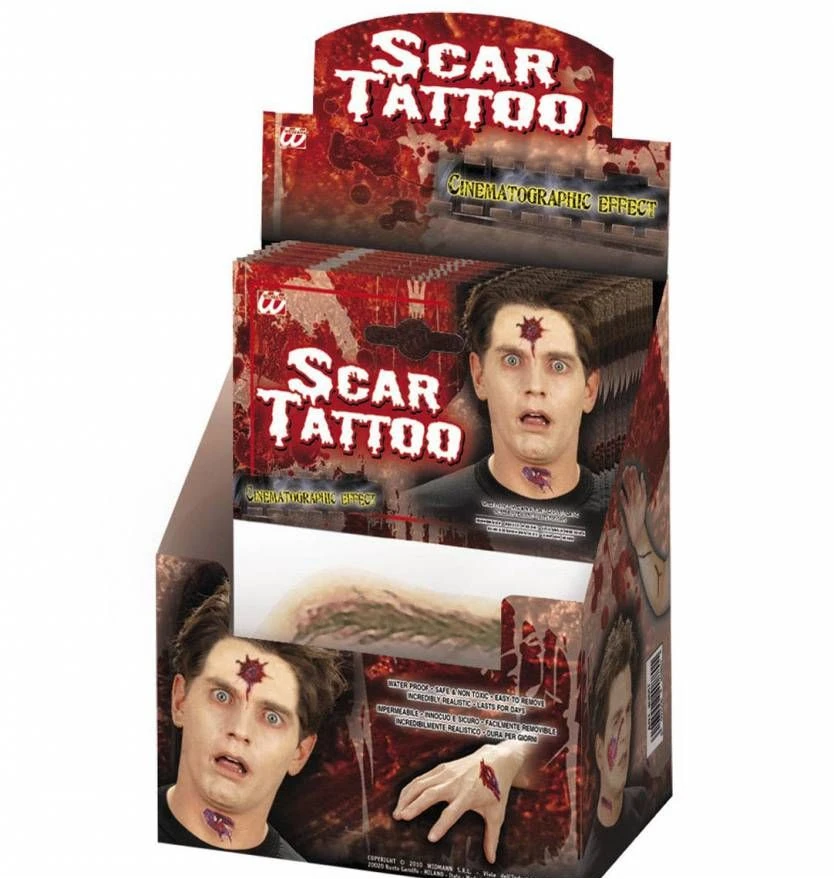 Halloweenaccessoires Tattoo's Litteken 2 Halloweenaccessoires Tattoo's Litteken - Afbeelding 2