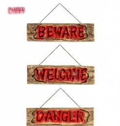 Halloweenaccessoires Tekens Met Flikkerend Licht