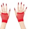Halloweenaccessoires Vingerloze Nethandschoenen Rood