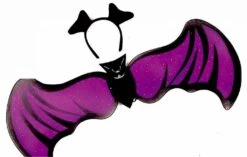 Halloweenaccessoires Vleermuis Set Dame