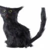 Halloweenaccessoires Zwarte Katten 12cm