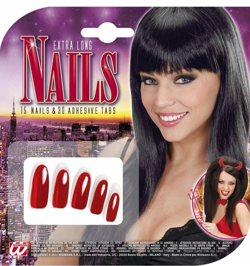 Halloweenaccessoires Zwarte Nagels Lang Per 15 Verpakt 2 Halloweenaccessoires Zwarte Nagels Lang Per 15 Verpakt - Afbeelding 2