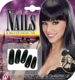 Halloweenaccessoires Zwarte Nagels Lang Per 15 Verpakt 8 Halloweenaccessoires Zwarte Nagels Lang Per 15 Verpakt -HalloweenkledingVerkoop halloweenaccessoires zwarte nagels lang per 15 ver 3