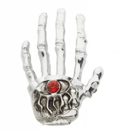 Halloweenartikel Broche Skelethand