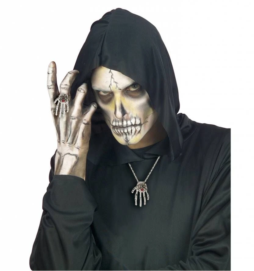 Halloweenartikel Ketting Skelethand 2 Halloweenartikel Ketting Skelethand - Afbeelding 2