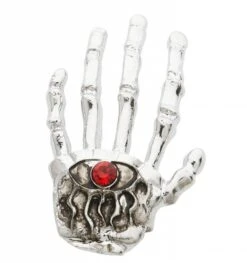 Halloweenartikel Ring Skelethand