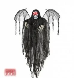 Halloweenartikelen Engel Des Doods Met Oplichtende Ogen 100cm