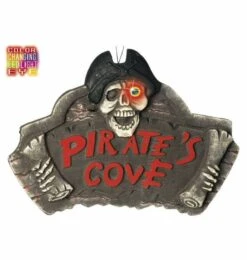 Halloweenartikelen Gevelplaat Piratenbaai Met Licht