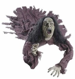 Halloweenartikelen Pratende Heks Groundbreaker Met Lichtgevende Ogen