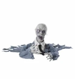 Halloweenartikelen Zombie Groundbreaker Met Bew. Hoofdgeluid + Lichtg. Ogen