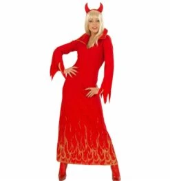 Halloweenkleding: Duivelinnen Jurk Met Glitters