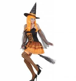 Halloweenkleding Kleurige Heksenjurkjes -HalloweenkledingVerkoop halloweenkleding kleurige heksenjurkjes 4