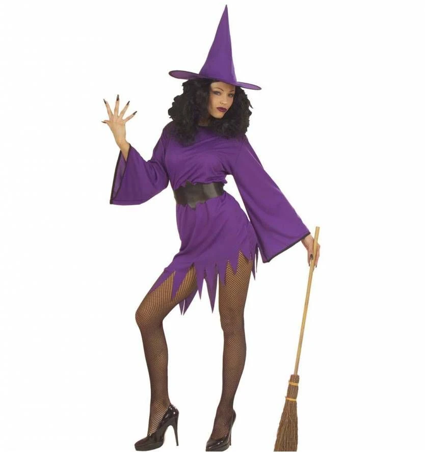 Halloweenkleding: Paarse Ondeugende Heksen Jurkjes 1 Halloweenkleding: Paarse Ondeugende Heksen Jurkjes