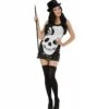 Halloweenkleding Paillettenjurkje Met Grote Schedel Afdruk