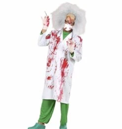 Halloweenkleding: Psycho-doctor Jim Met Bloederige Jas