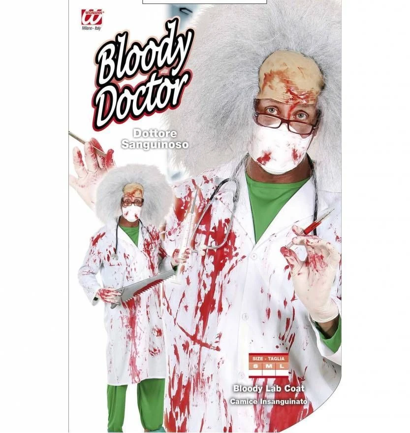 Halloweenkleding: Psycho-doctor Jim Met Bloederige Jas 4 Halloweenkleding: Psycho-doctor Jim Met Bloederige Jas - Afbeelding 4