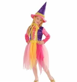Halloweenkleding Roze Heksje Voor Kleuters