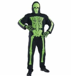 Halloweenkleding: Skeletarkostuums In Verschillende Kleuren