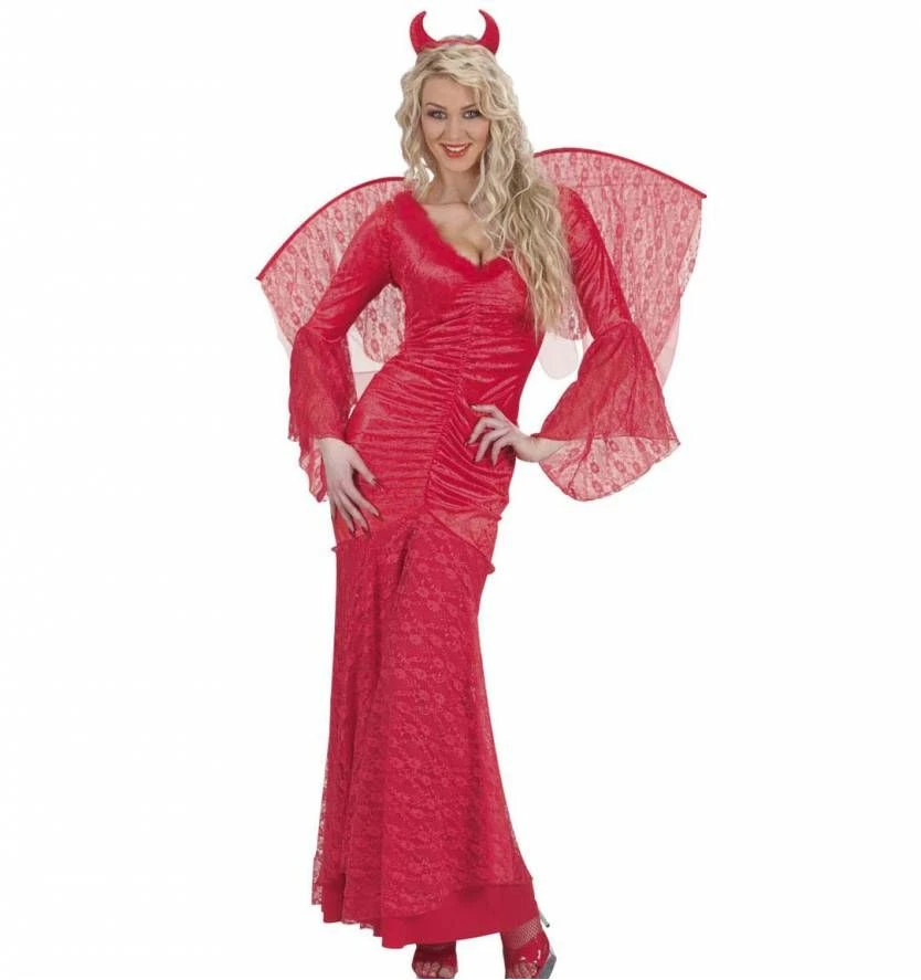 Halloweenkleding Versace Duivelin Met Fluweel En Kant 1 Halloweenkleding Versace Duivelin Met Fluweel En Kant