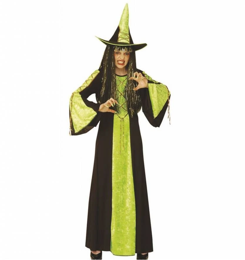 Halloweenkostuum: Heksenjurk In 3 Kleuren 2 Halloweenkostuum: Heksenjurk In 3 Kleuren - Afbeelding 2