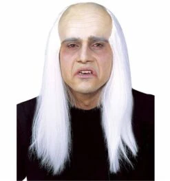 Halloweenkostuum Kale Kop Zombie Met Haar Aan Zijkant