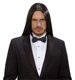 Halloweenpruik Droomhaar Victor Zwart