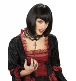 Halloweenpruik Gothic Wamp Zwart 12 Halloweenpruik Gothic Wamp Zwart -HalloweenkledingVerkoop halloweenpruik gothic wamp zwart 2