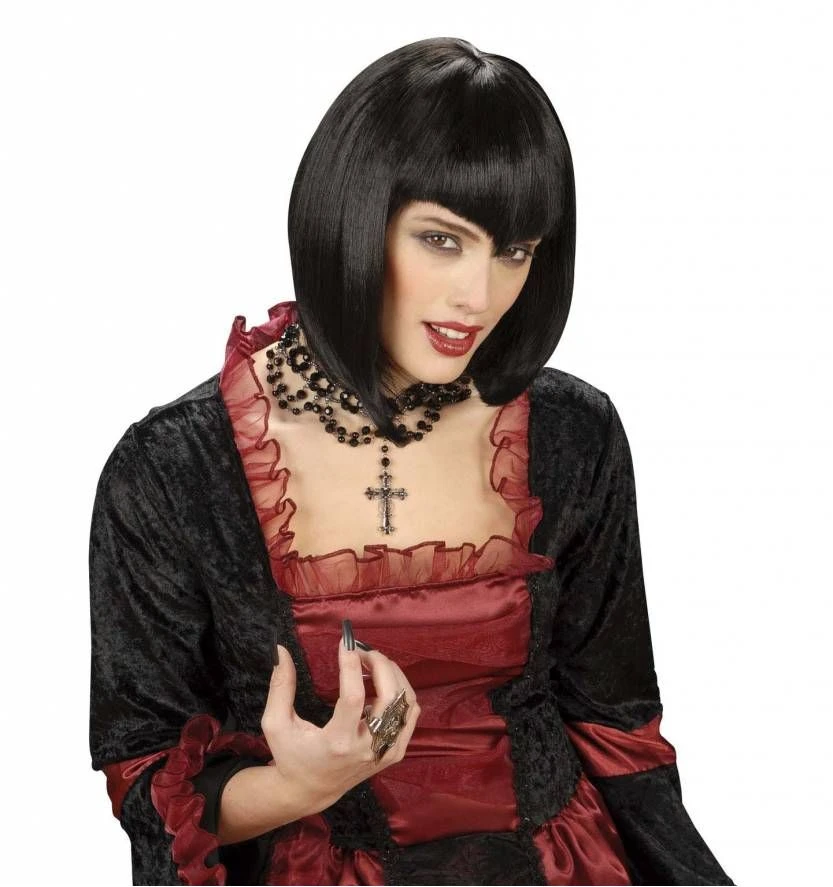 Halloweenpruik Gothic Wamp Zwart 3 Halloweenpruik Gothic Wamp Zwart - Afbeelding 3