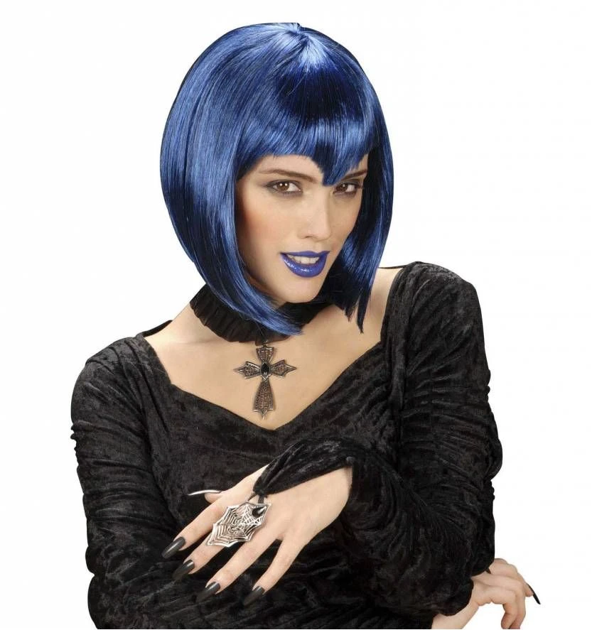 Halloweenpruik Gothic Wamp Zwart 4 Halloweenpruik Gothic Wamp Zwart - Afbeelding 4