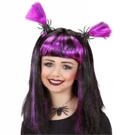 Halloweenpruik Kind Met Spinnen