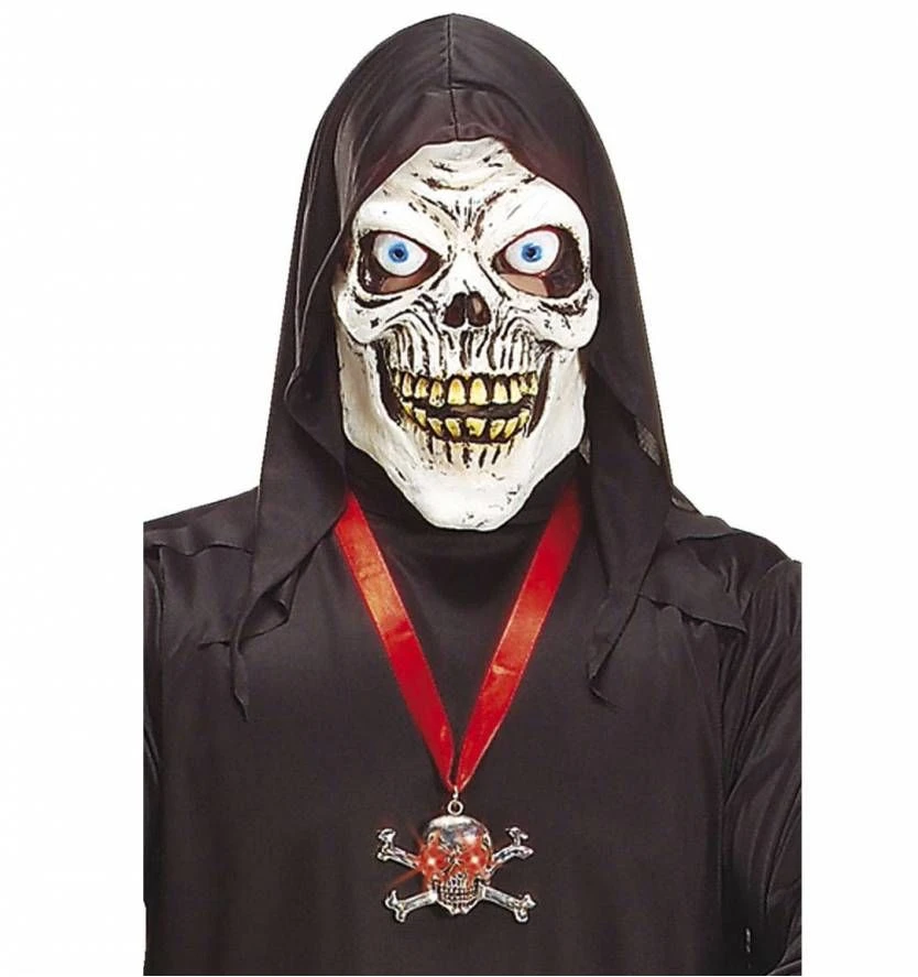 Halsketting Doodskop Met Licht Voor Zombies 1 Halsketting Doodskop Met Licht Voor Zombies