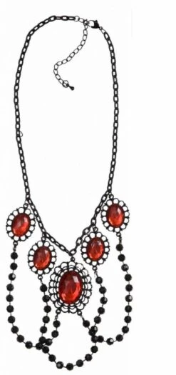 Halsketting Met Paarse Steen Voor Gothics -HalloweenkledingVerkoop halsketting met paarse steen voor gothics 2