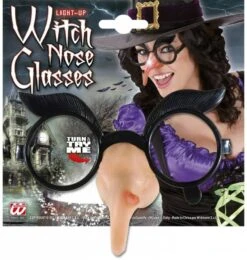 Heksen Bril Met Oplichtende Heksenneus 5 Heksen Bril Met Oplichtende Heksenneus -HalloweenkledingVerkoop heksen bril met oplichtende heksenneus 2